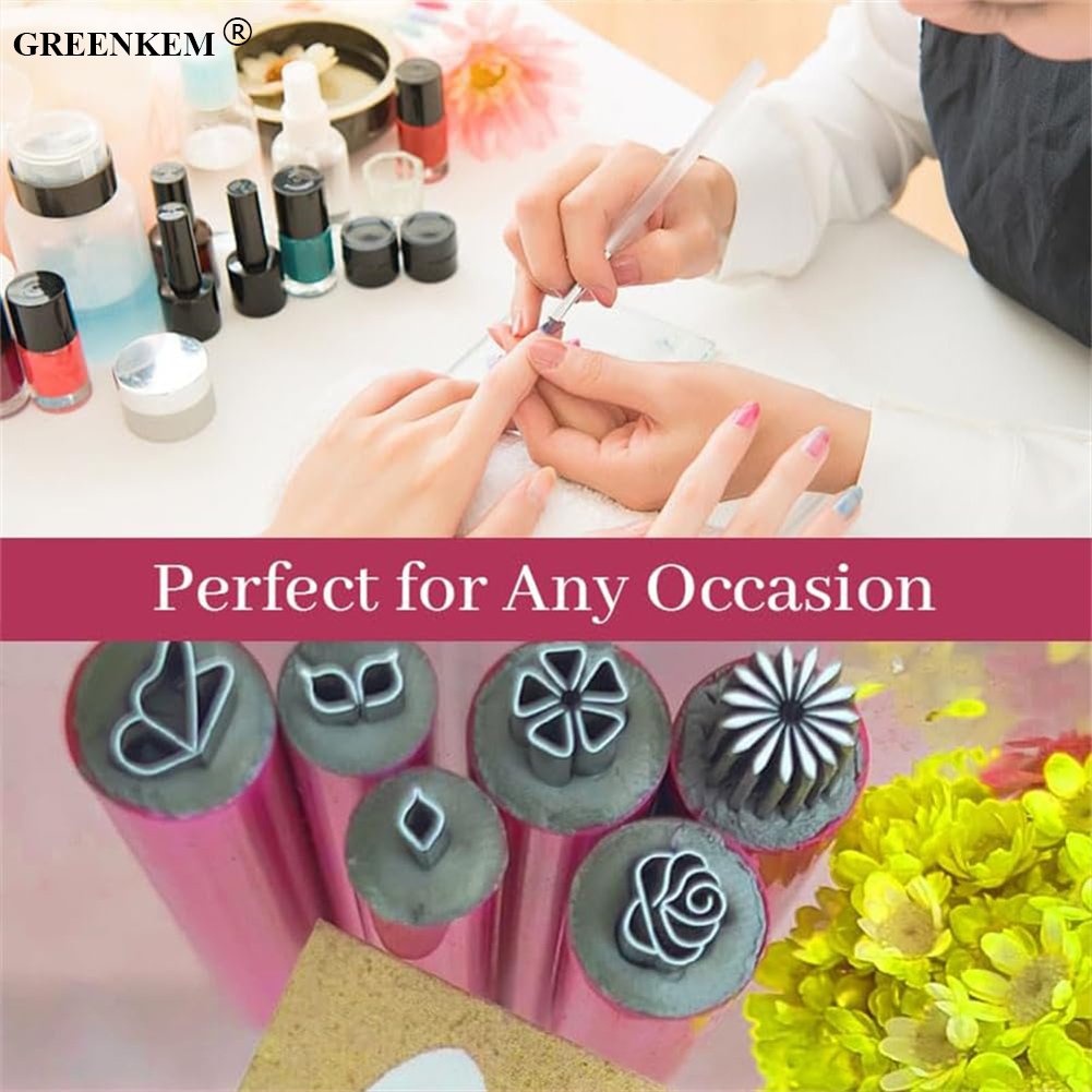 6 /10/15 PCS Set Nail Art Stamp Pen Metal Rubber ABS Nail Beauty DIY Tools Nail Art Stamping Pen