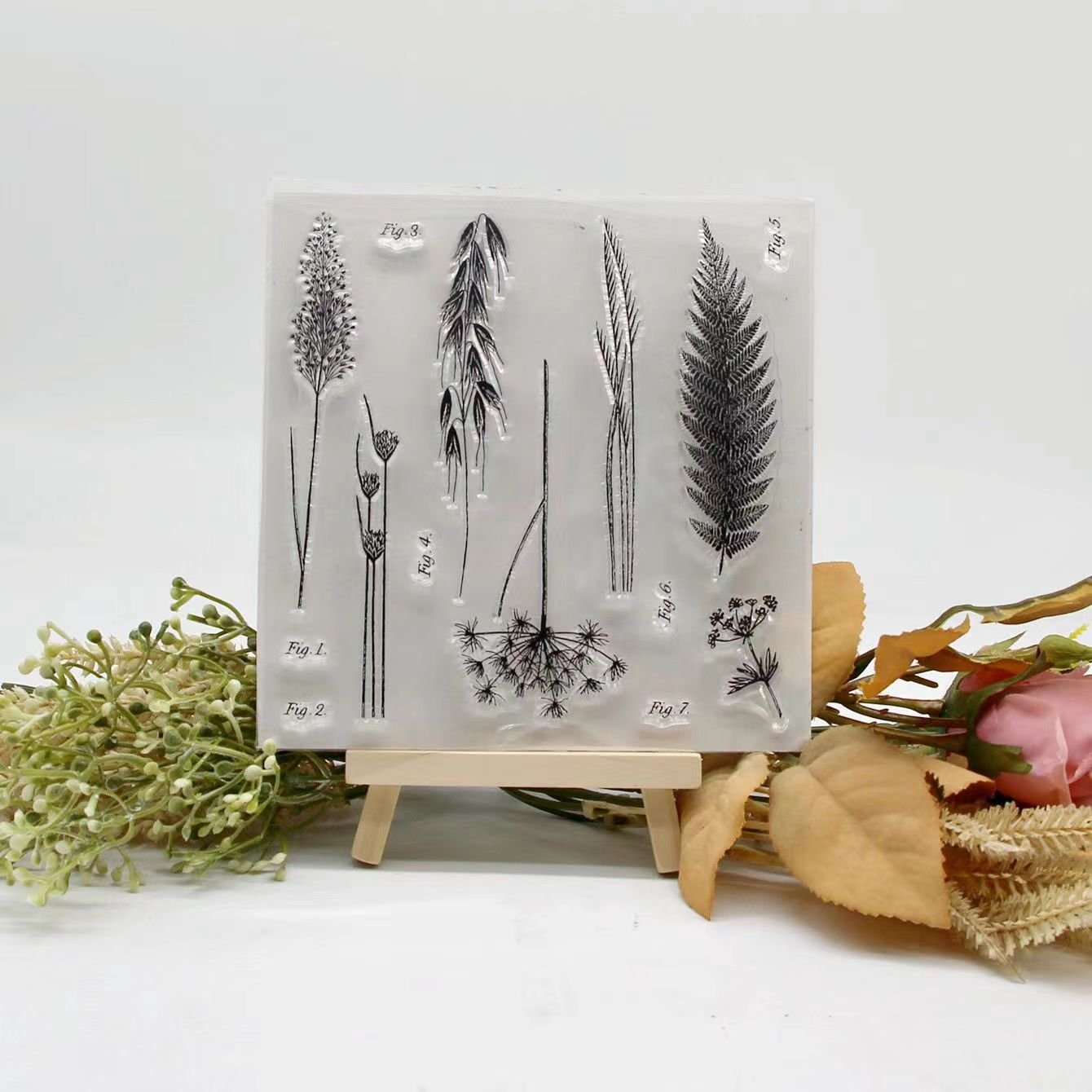 LOW MOQ Custom Clear Vintage Plants and Wild Flower Silicone Stamps Rubber for Card Making Decoration and DIY Scrapbooking Decor