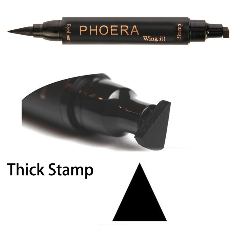 PHOERA Dual-ended Winged Eyeliner Stamp Waterproof Eyeliner Winged Long Lasting Liquid Eye Liner Pen