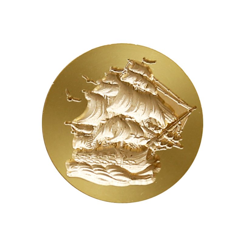 European retro relief series - Solid brass embossed stamp metal head manufacturer wholesale