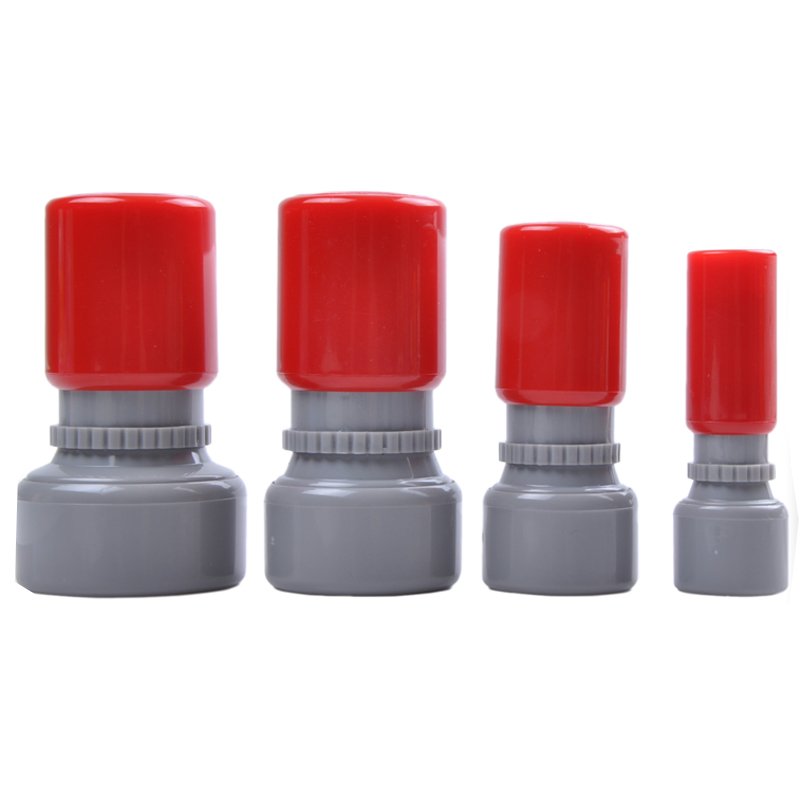 HA23 Round Pre Inked Teacher Stamps Clear Custom Flash Stamp Handle Stamper