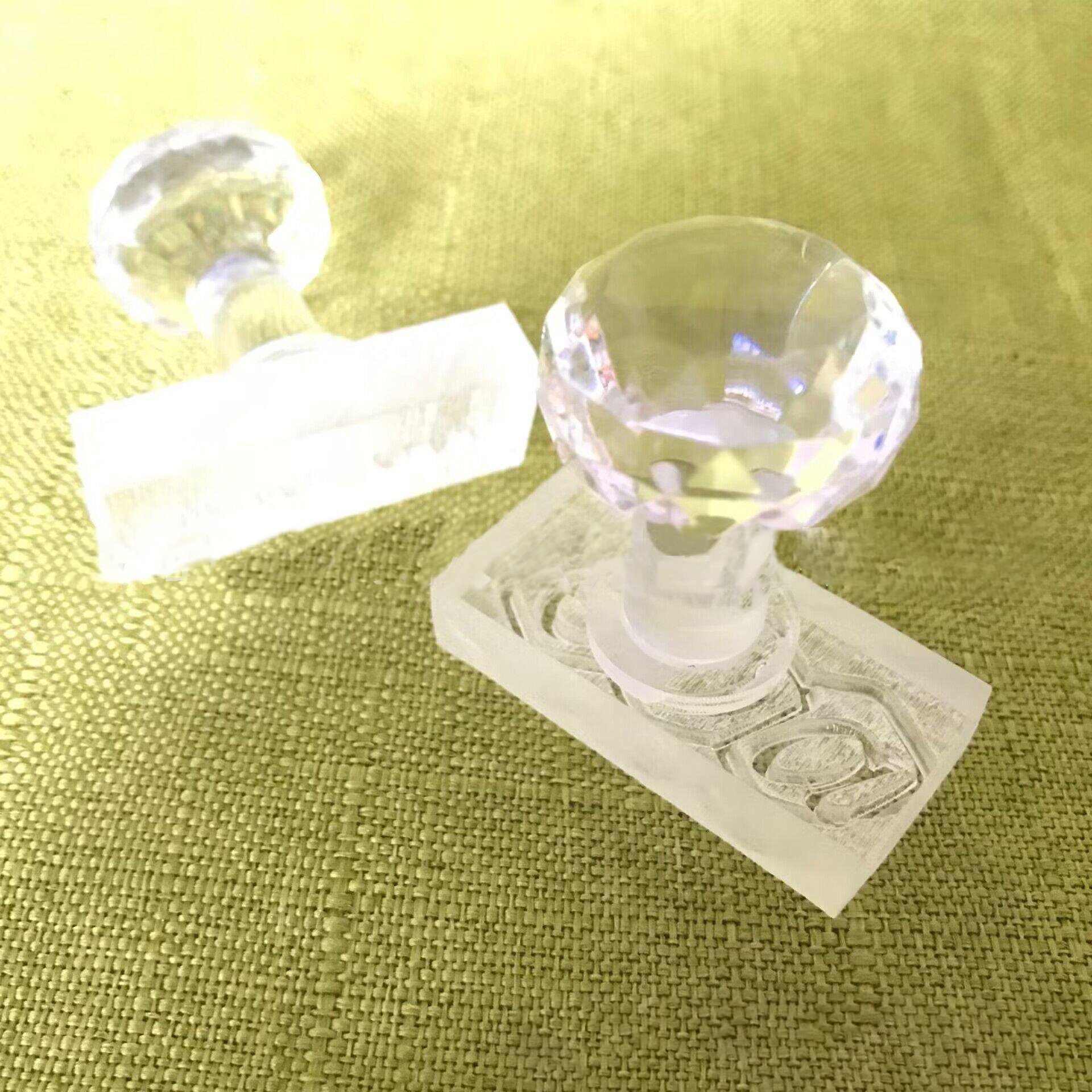High Quality Transparent Acrylic Soap Stamp Custom Logo Waterproof Soap Stamps