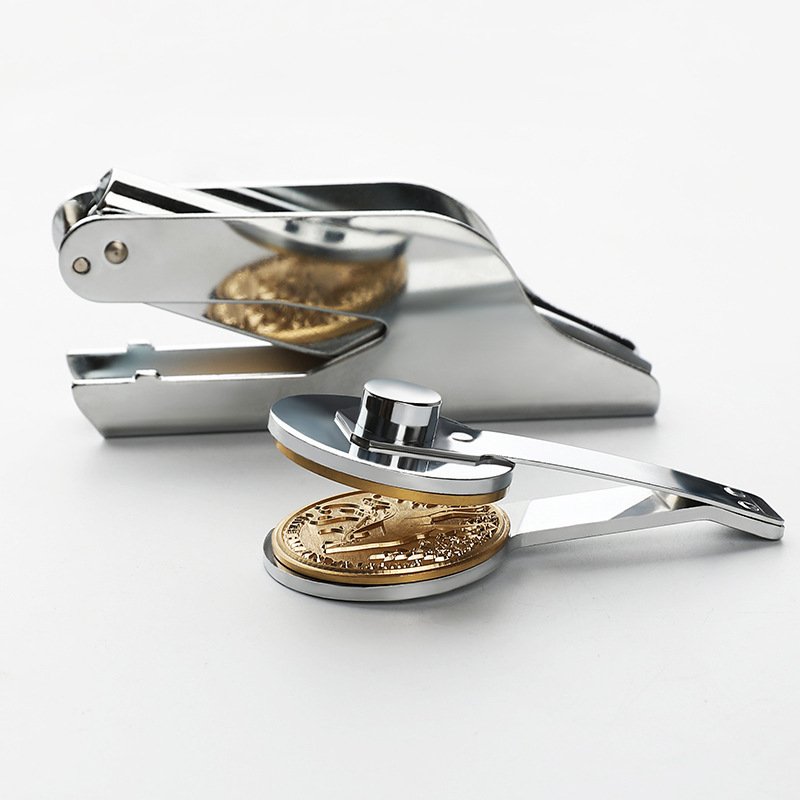 metal office Customized pattern embosser sealing wax dry seal stamp