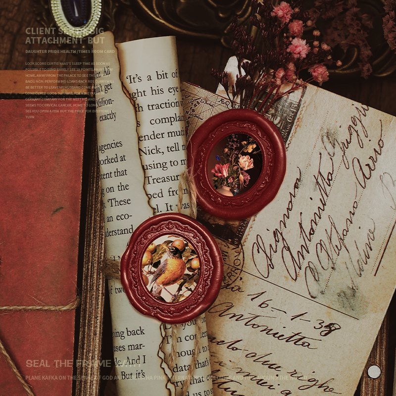 Vintage Western style European style photo frame series stamps irregular relief DIY decorative envelope invitation letter