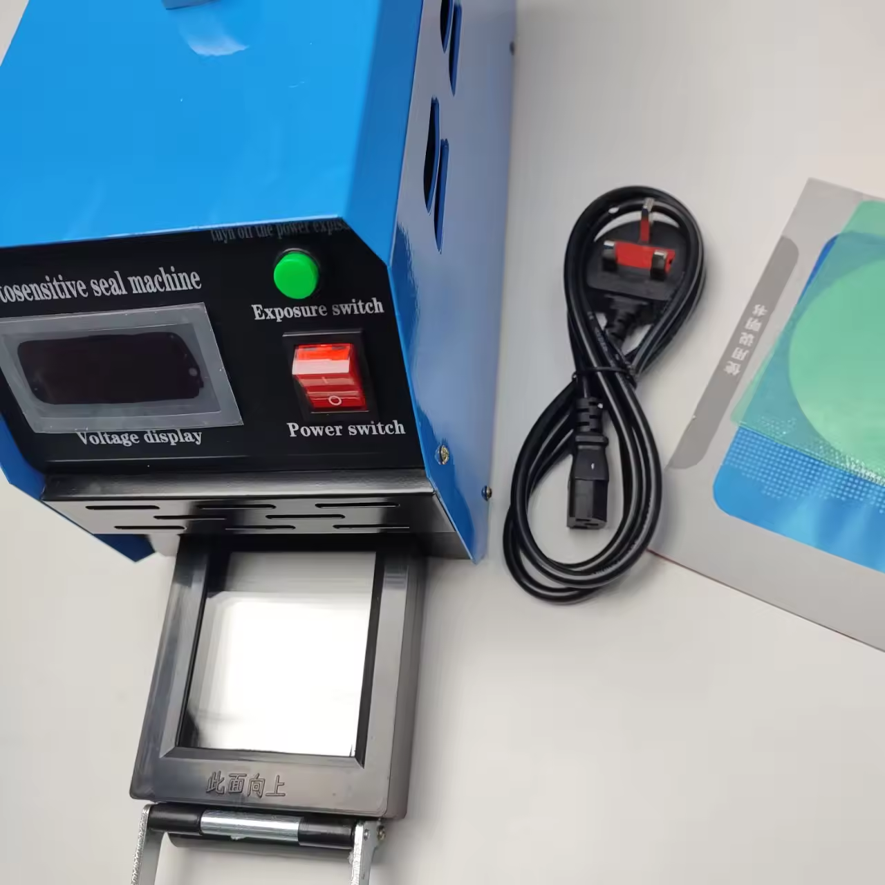 Custom Logo Stamp Seal Maker Rubber Ink Stamp Making Machine Flash Stamp Machine