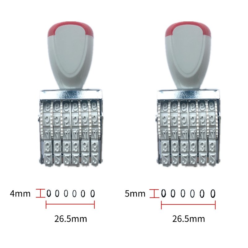 Customization French Spain English Date Rubber Personalized Digit Roller Time Date Stamp Plastic Self-ink Date Stamp