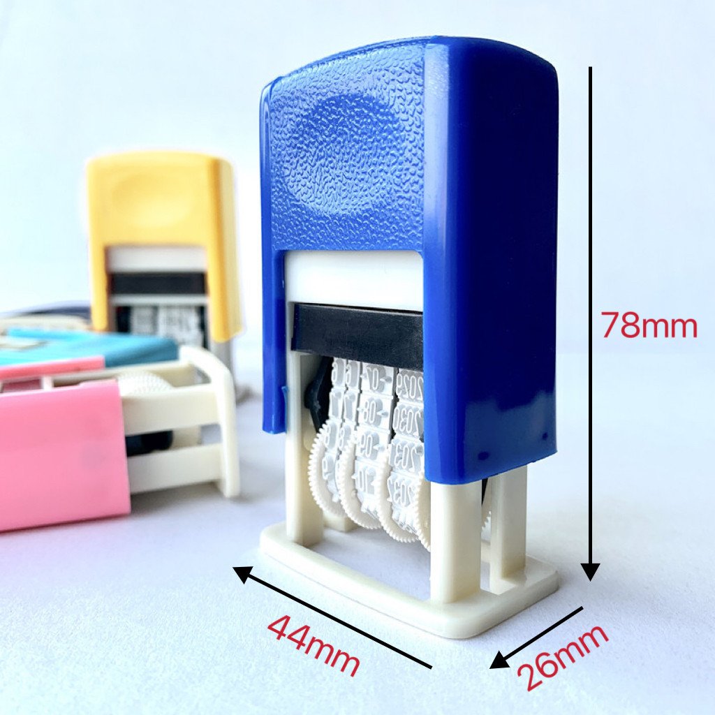Customization French Spain English Date Rubber Personalized Digit Roller Time Date Stamp Plastic Self-ink Date Stamp