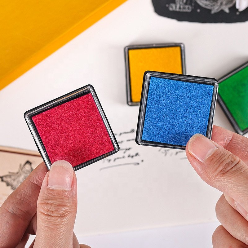 DIY Colorful Craft Ink Pad Cartoon Milti Color Stamp Inkpad for Kids