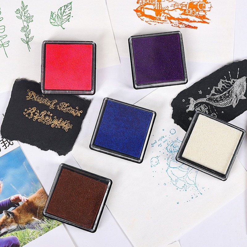 DIY Colorful Craft Ink Pad Cartoon Milti Color Stamp Inkpad for Kids