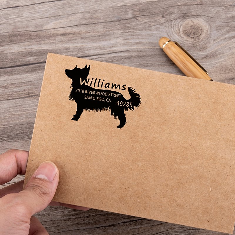 Custom Logo Stamp Personalized Wood Wooden Name Address Card Packaged in Cardboard Paper Bag Customized Ink Rubber Office Stamps