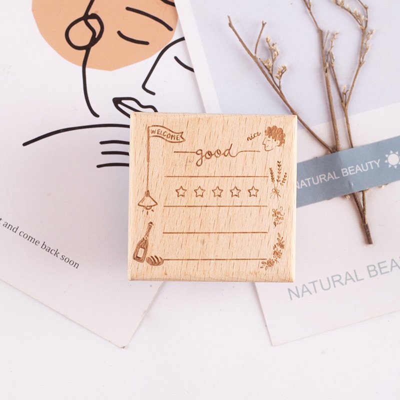 Vintage Handbook Stamps Message Frame Series Adorable Cat Wreath Border Handbook Decoration Print Stamps