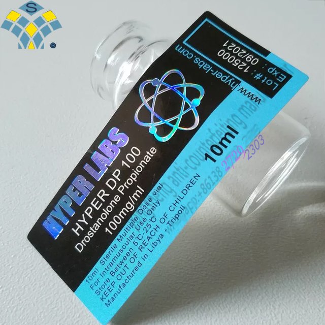 Custom holographic foil hologram hot stamped strip PET waterproof vinyl hologram printing sticker for lab sticker