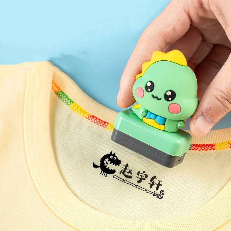 Children's Seal Ink Stamp Baby Kids Name Clothes Clothing Toy Stamps Custom Logo Rubber Teacher Cute Flash Stamp