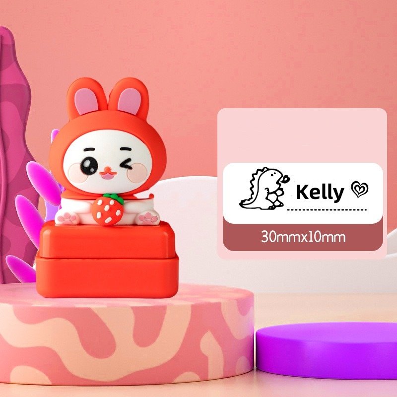 Children's Seal Ink Stamp Baby Kids Name Clothes Clothing Toy Stamps Custom Logo Rubber Teacher Cute Flash Stamp