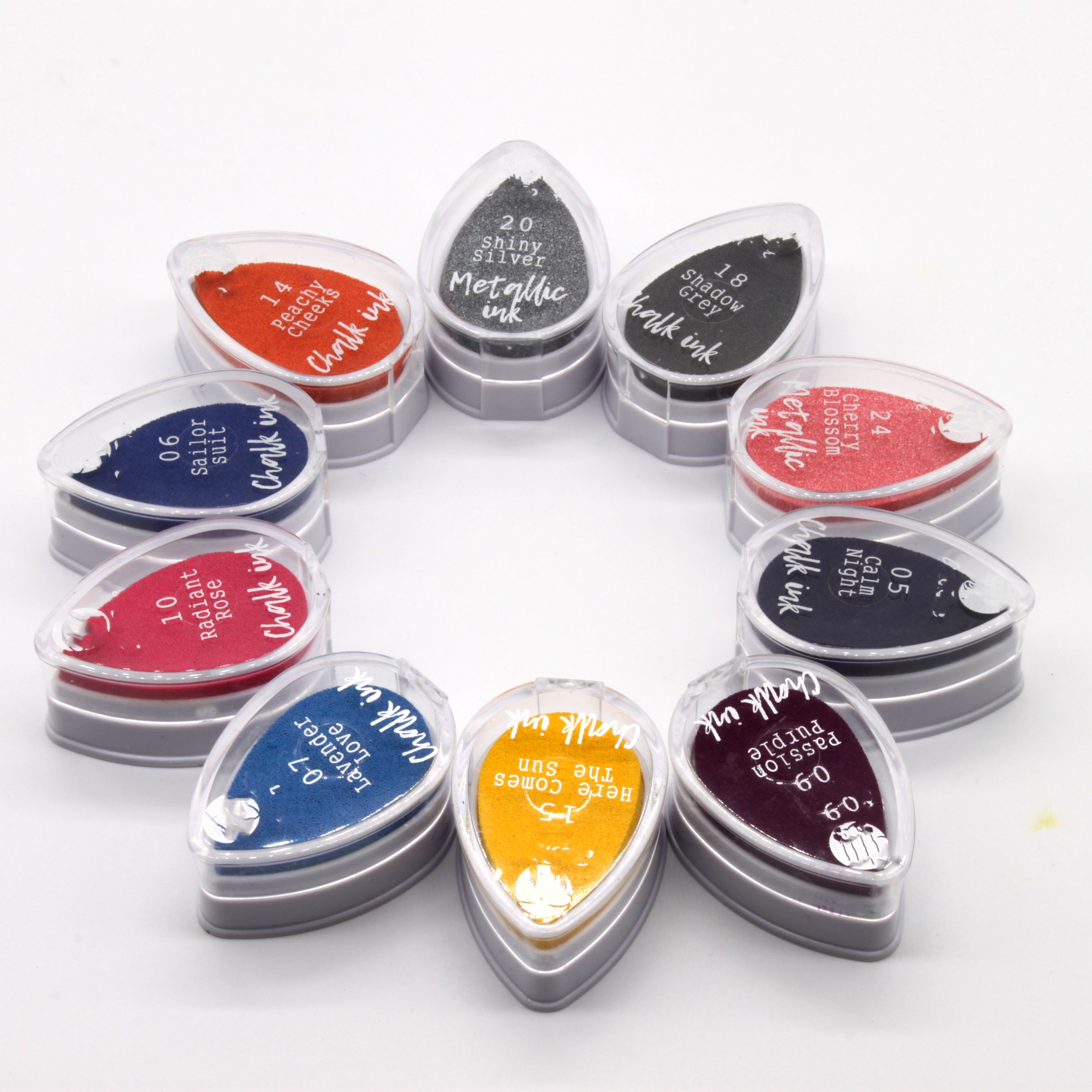 chalk metallic glitter colorful ink pad DIY craft stamp Ink Pad