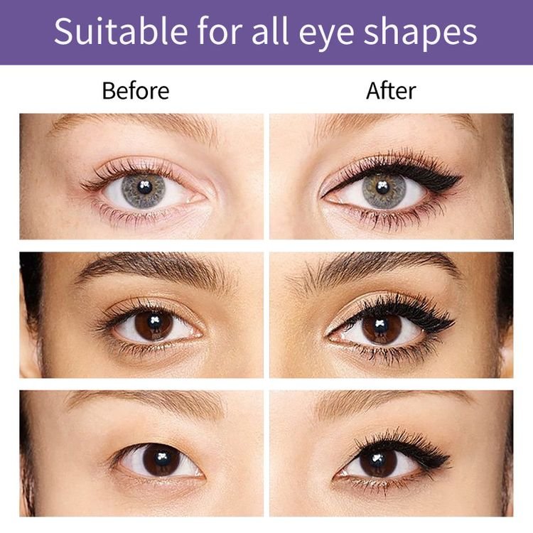 2 In 1 Liquid Eyeliner Pencil Waterproof Black Double-headed Stamps Eye Liner Eye Cosmetic Makeup Stamp Eyeliner Pencil
