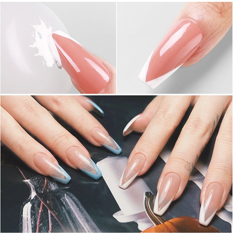 Misscheering Aurora Color Clear Jelly Silicone Nail Art Stamper With Rhinestone 3.8cm Nail Stamp Stamping Tools For French Nail
