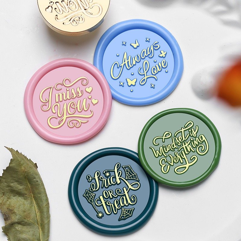 Wax Sealing Stamp DIY Materials Stamps for Wax Sealing Beads 2.5cm Brassed Scrapbooking Tools for Wedding Invitations