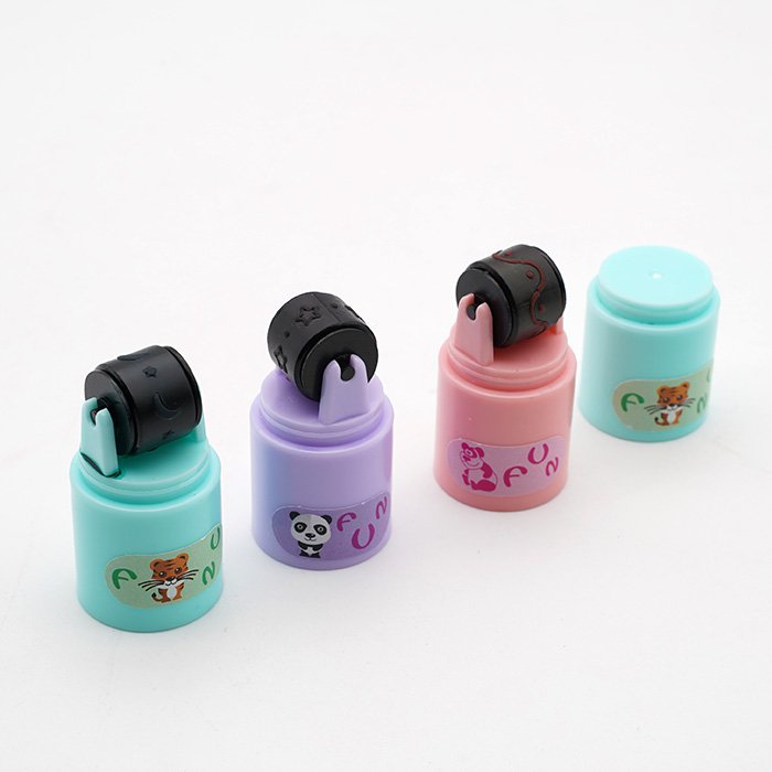 DIY Mini Educational Cartoon Arts Cute Detachable Portable Roller toy Stamp for children