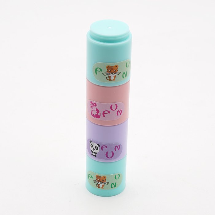 DIY Mini Educational Cartoon Arts Cute Detachable Portable Roller toy Stamp for children