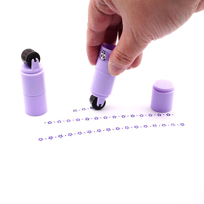 DIY Mini Educational Cartoon Arts Cute Detachable Portable Roller toy Stamp for children