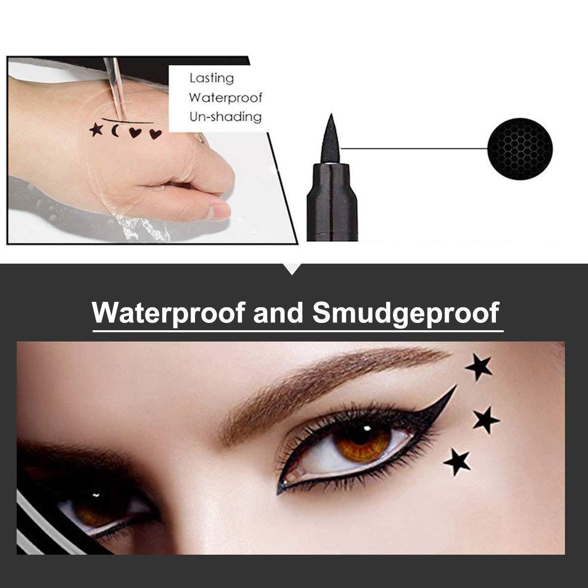 Double-head Stamp Eyeliner Pencil Set 4pcs Waterproof Eyeliner Women Makeup Brand