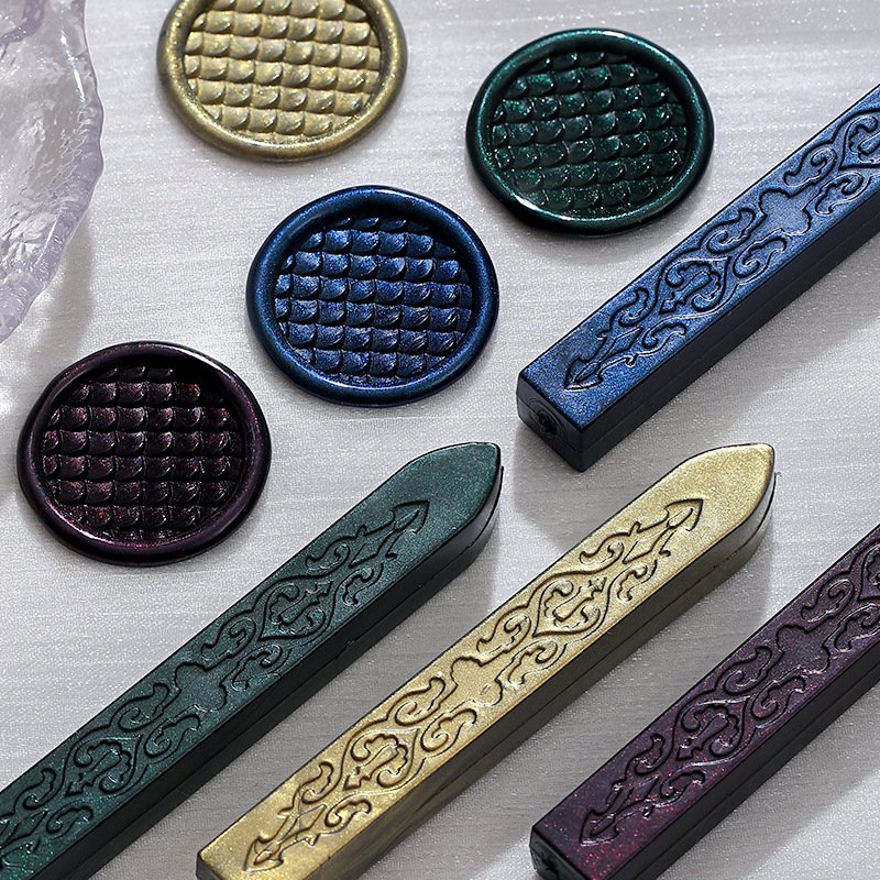 New Aurora Lacquer Wax Strip Lacquer Seal Wax Colorful Polarized Sword Text Coreless Lacquer Wax Wholesale