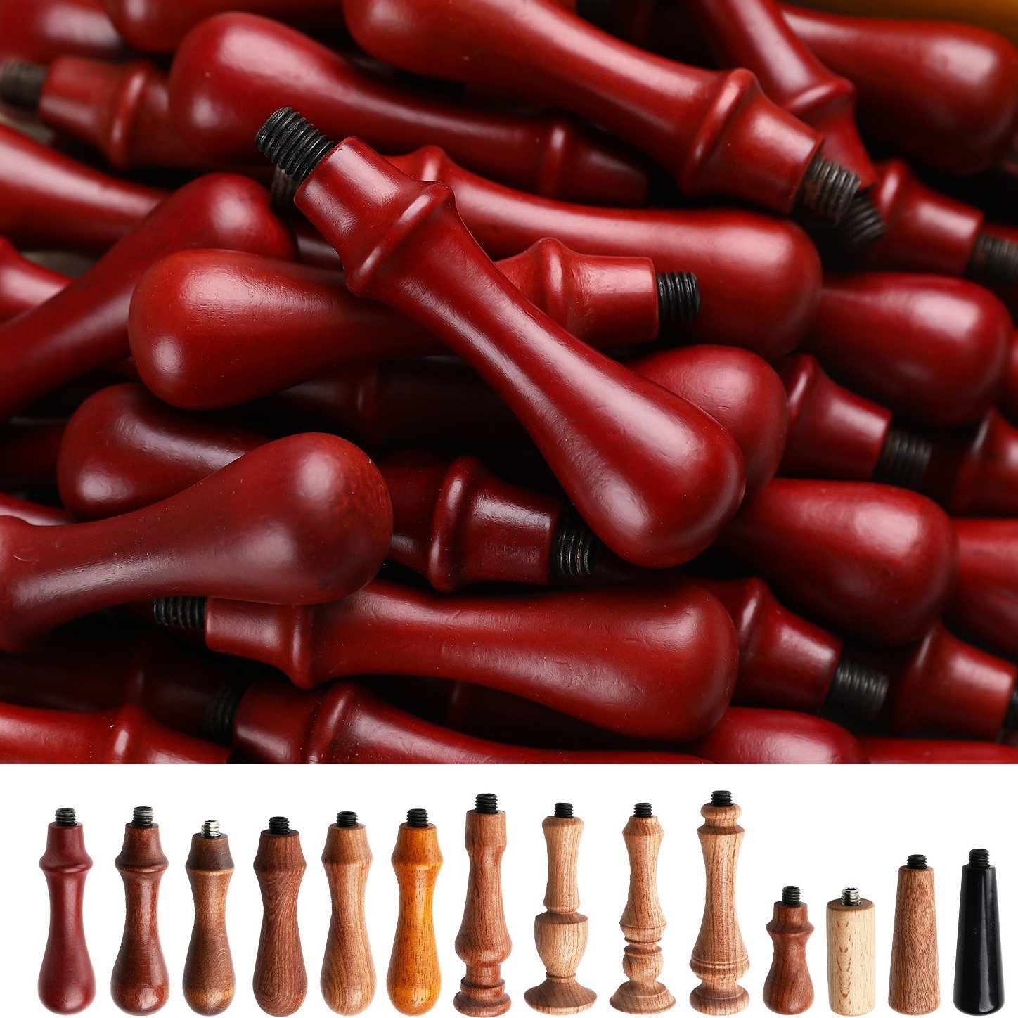 Vintage style rosewood birch wax wood stamp handle solid brass stamp embossing wax bead metal head stamp manufacturer wholesale