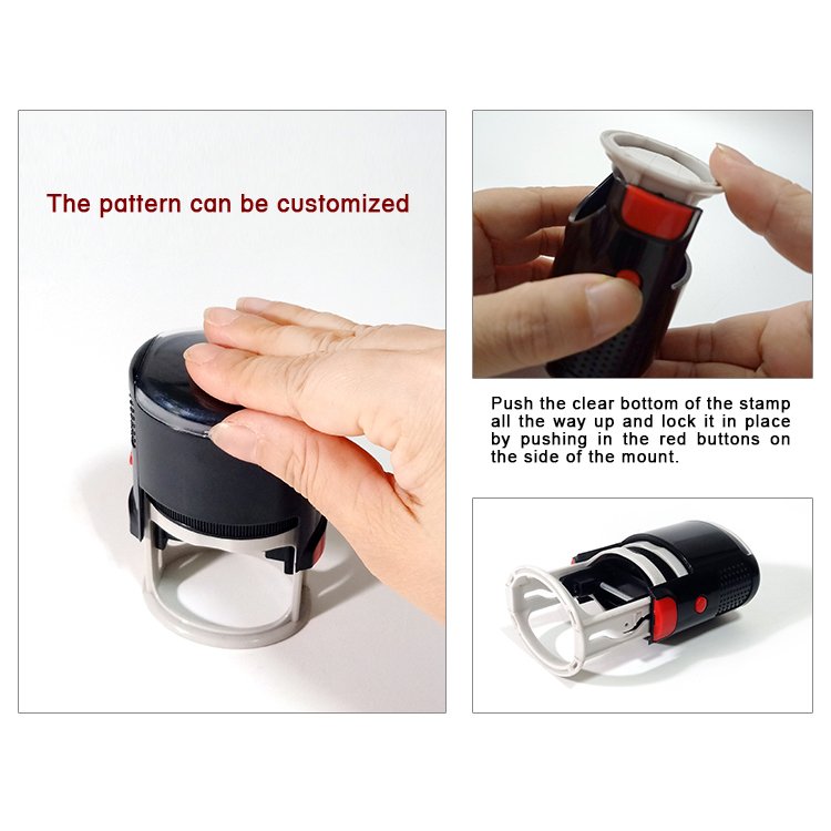 Good Quality Plastic Round Oval Self Ink Stamp