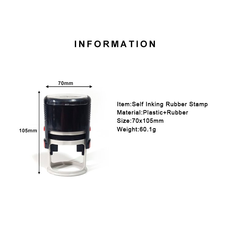 Good Quality Plastic Round Oval Self Ink Stamp