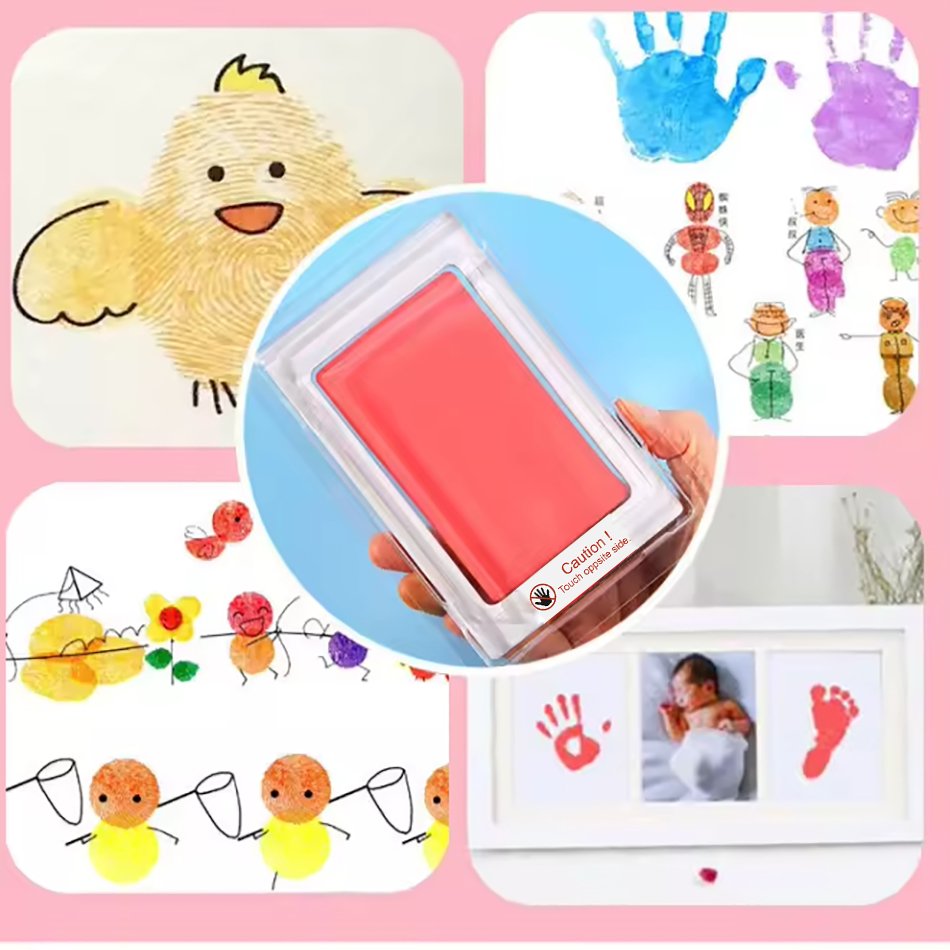 Clean Touch Ink Pad for Baby Handprints and Footprints Inkless Infant Hand & Foot Stamp