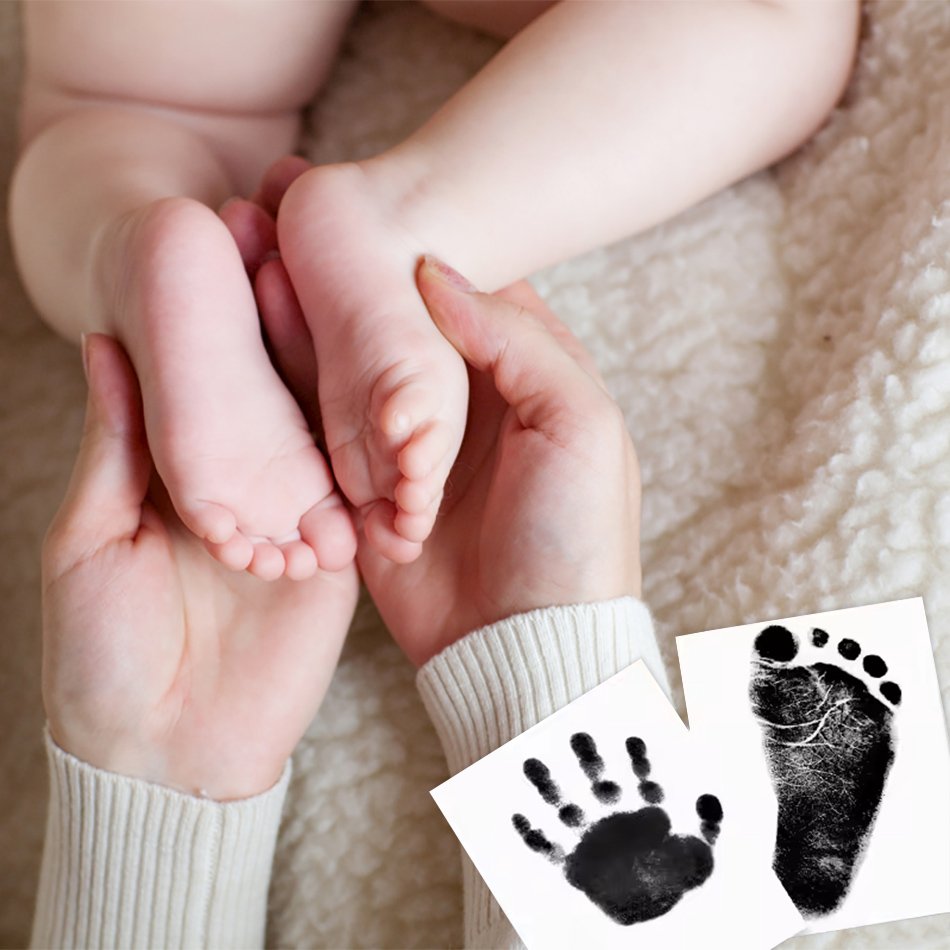 Clean Touch Ink Pad for Baby Handprints and Footprints Inkless Infant Hand & Foot Stamp