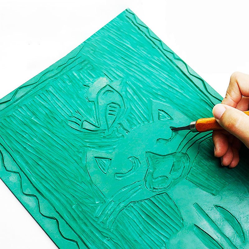 A2 (59.4*42cm) Art Soft Linoleum Carving Block, Linocut Block for Printmaking