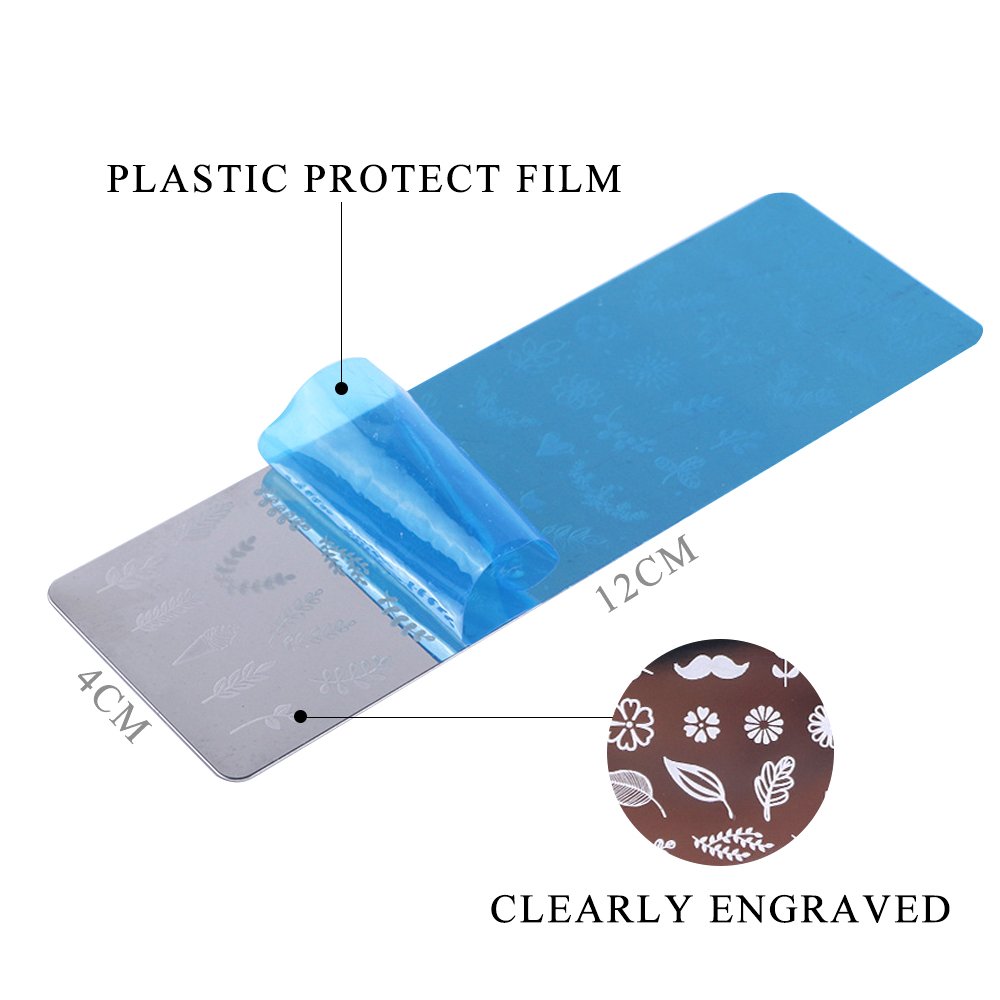 Custom 4x12cm Magic Color Nail Stamper Rhinestone Jelly Silicone Stamp French Nails Manicuring Kits OEM ODM Nail Stamping Plate