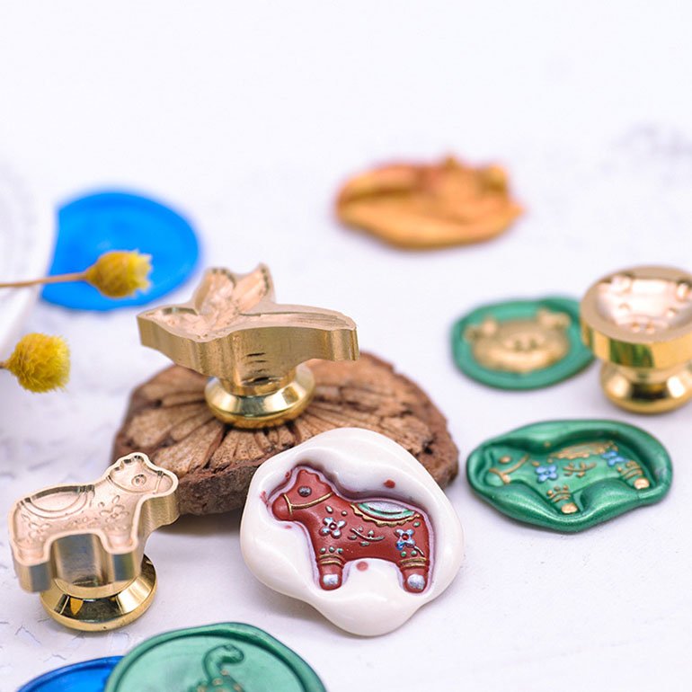 Wholesale custom logo wax seal for envelope Self Adhesive Wax Seal Wax Seal Stamp