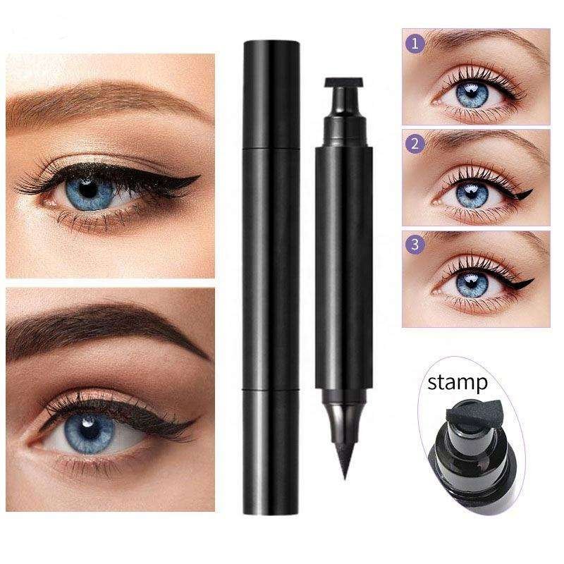 High liquid eyeliner container double side eyeliner pen with stamp empty pen packaging for eyeliner
