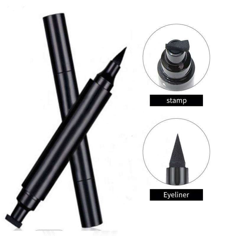 High liquid eyeliner container double side eyeliner pen with stamp empty pen packaging for eyeliner