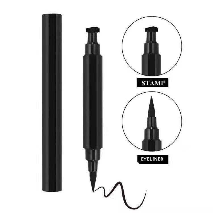 High liquid eyeliner container double side eyeliner pen with stamp empty pen packaging for eyeliner