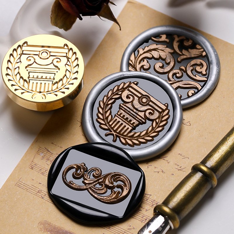 Best Price European Decorative Patterns Series Baroque Roman Column Rococo Wax Seal Stamp Head