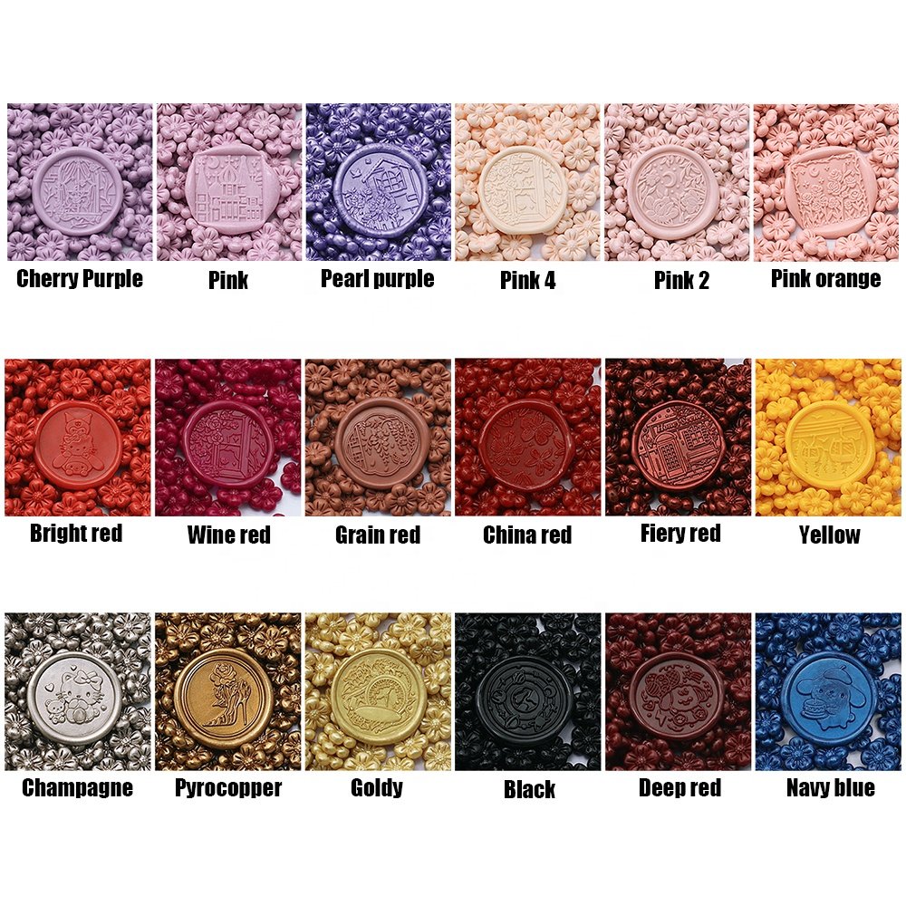 Beautiful flower stamp sealing wax beads for wedding wax seals making