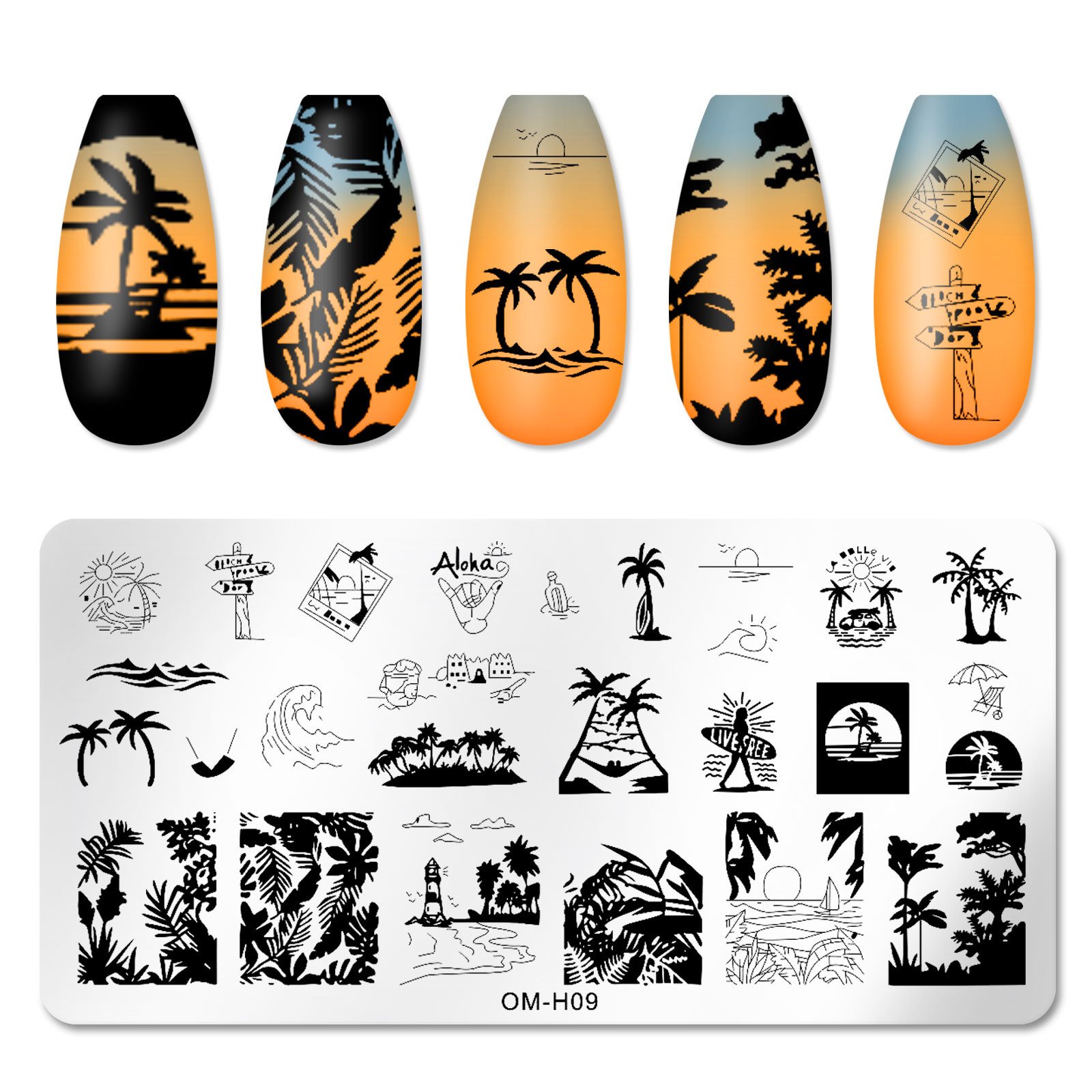 New Product Ideas Geometric Flowers Love Heart Flower Leaf Polish Printing Stencils Manicure Tools Nail Art Stamp Templates