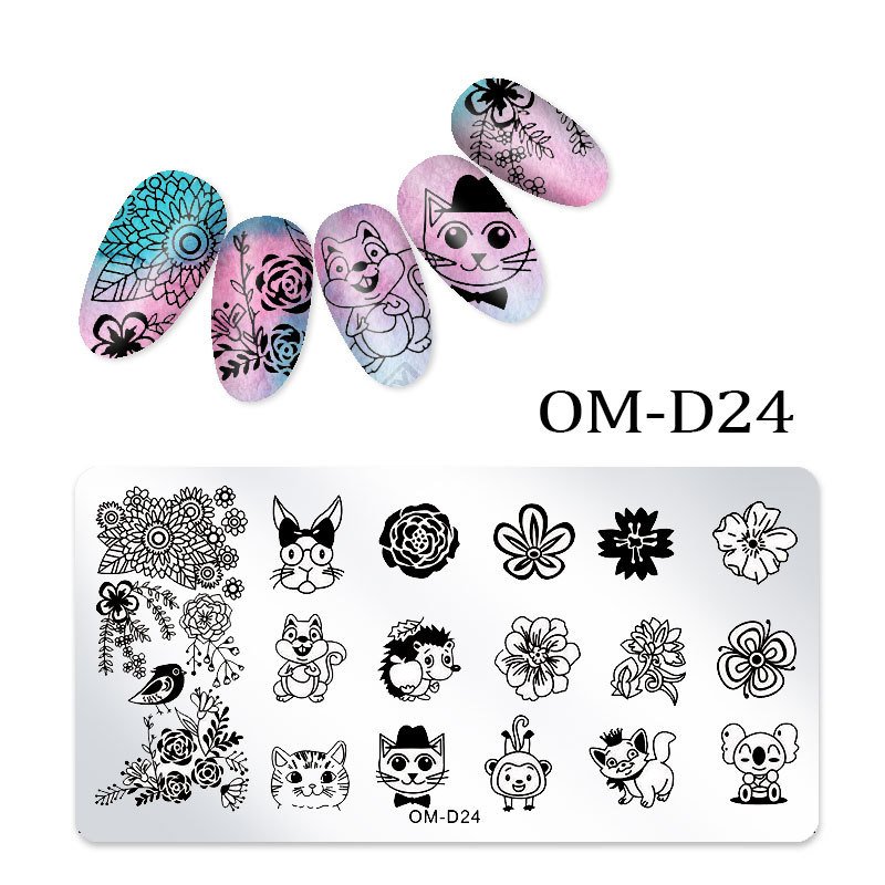 New Product Ideas Geometric Flowers Love Heart Flower Leaf Polish Printing Stencils Manicure Tools Nail Art Stamp Templates