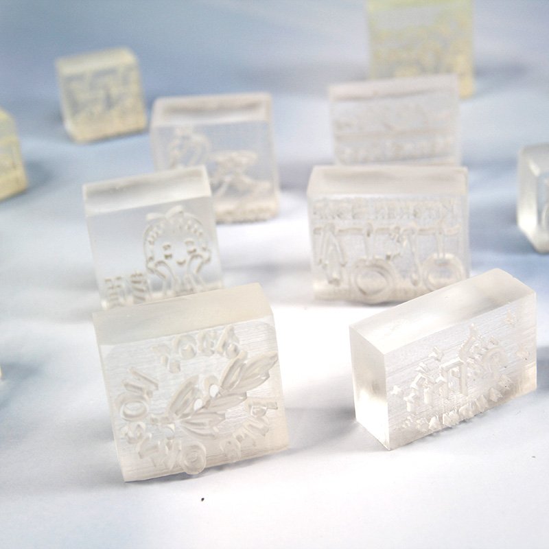Custom logo soap stamp handmade manual acrylic stamp press block soap stamp