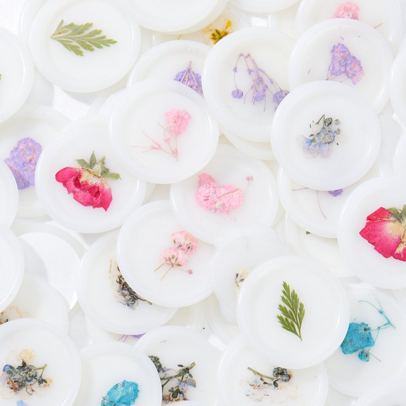 Dried Flower Self adhesive wax seal sticker wedding invite wax seals stamp stickers