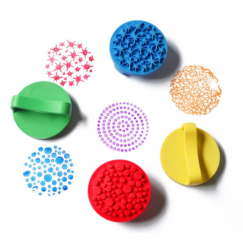 DIY Toy Rubber Stamp for Kid Creative Education Painting Craft Painting Seal