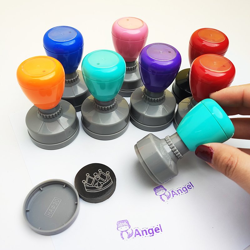 Personalized custom Stamps Pastel Flash Stamps Self Inking HA 30mm Colourful Rectangle Stamps