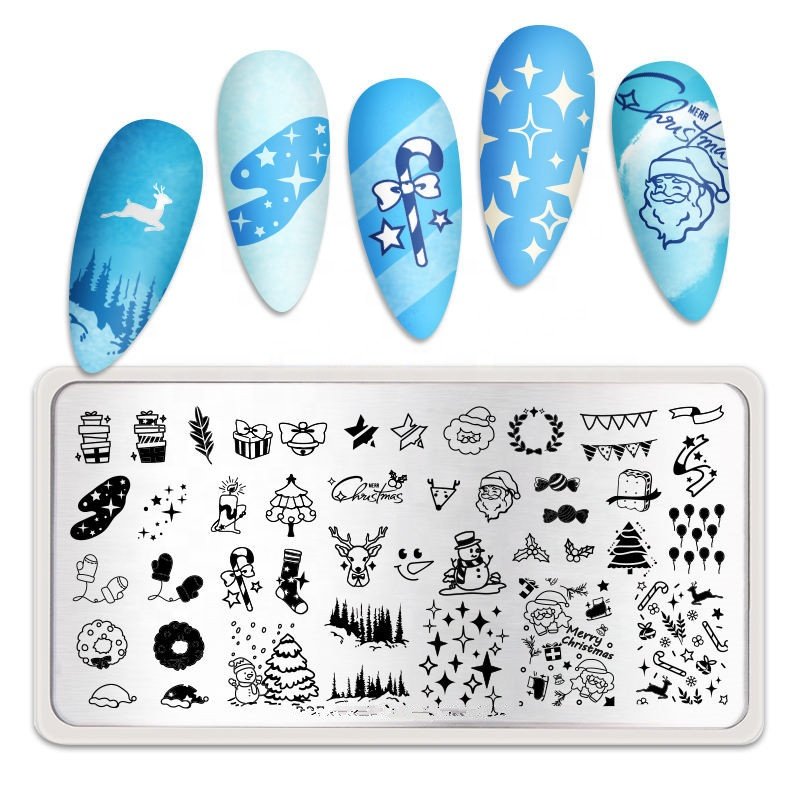 Stainless Steel Nail Tray Stamp Template Fruit Printing Make Your Nail Tool for Manicure Art Customized Template