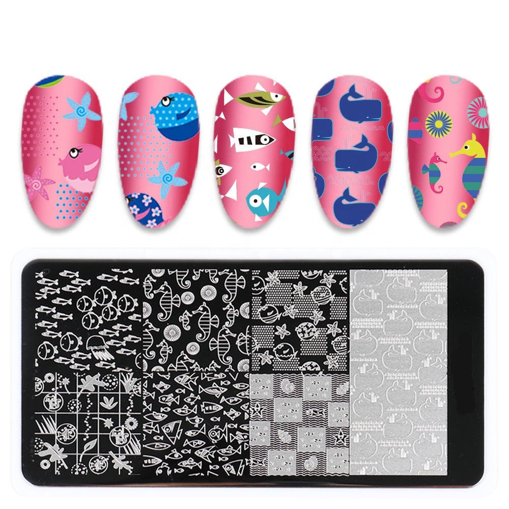 Stainless Steel Nail Tray Stamp Template Fruit Printing Make Your Nail Tool for Manicure Art Customized Template