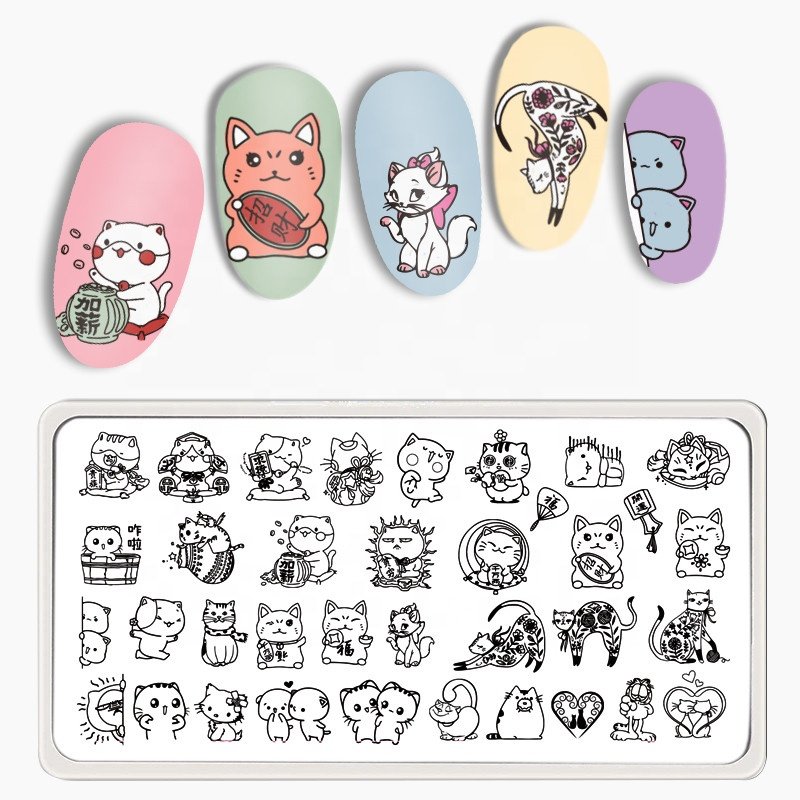 Stainless Steel Nail Tray Stamp Template Fruit Printing Make Your Nail Tool for Manicure Art Customized Template