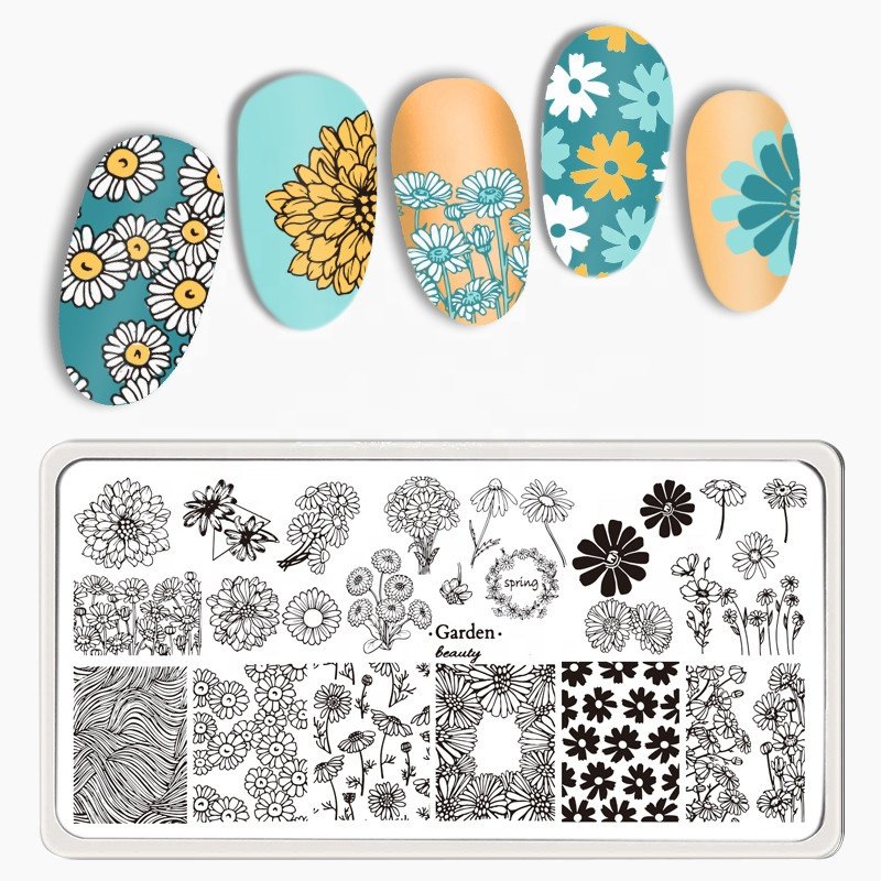 Stainless Steel Nail Tray Stamp Template Fruit Printing Make Your Nail Tool for Manicure Art Customized Template